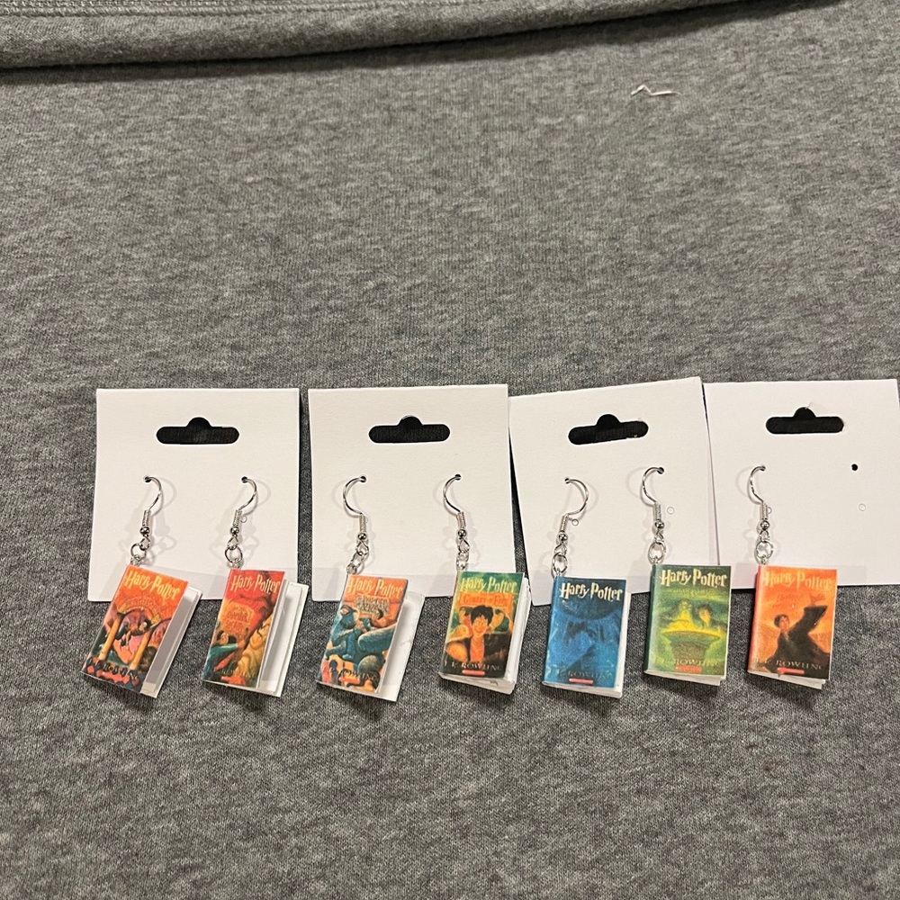 Harry Potter mini book earring collection